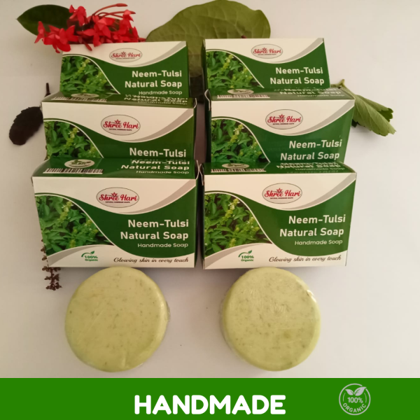 Neem-Tulsi Natural Soap Pack of 6 pcs